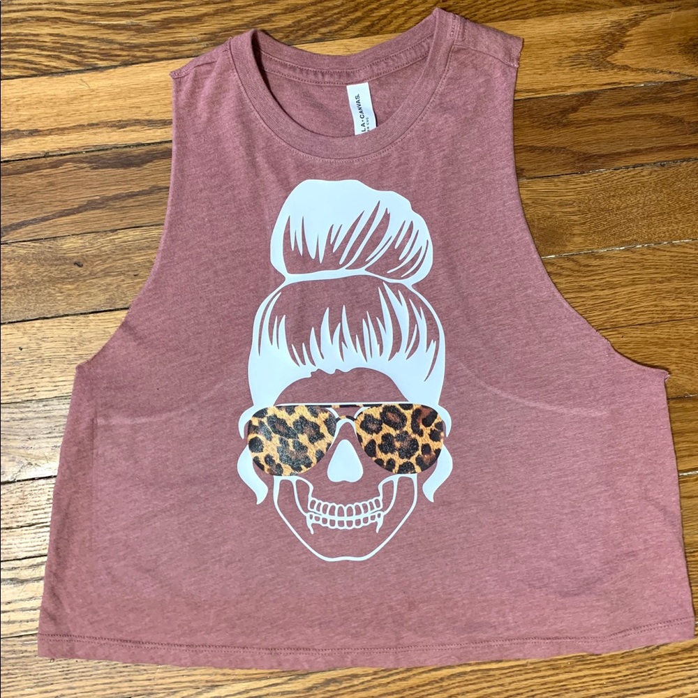 Skull with cheetah print
